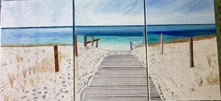 La grande plage, triptyque