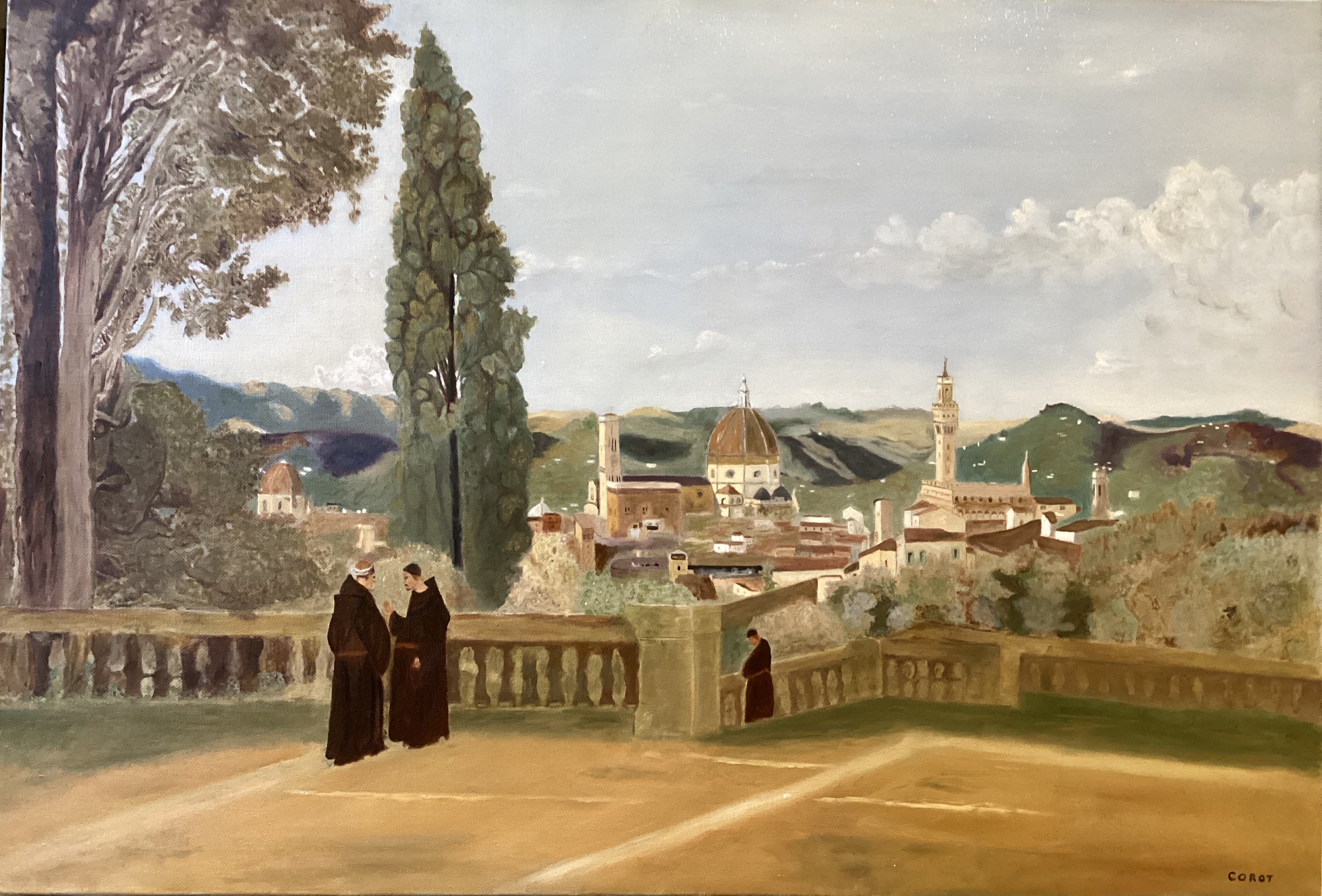 Vue de Florence des jardins Boboli