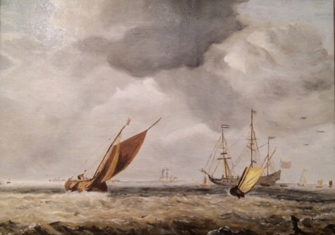 Petits navires néerlandais dans une brise